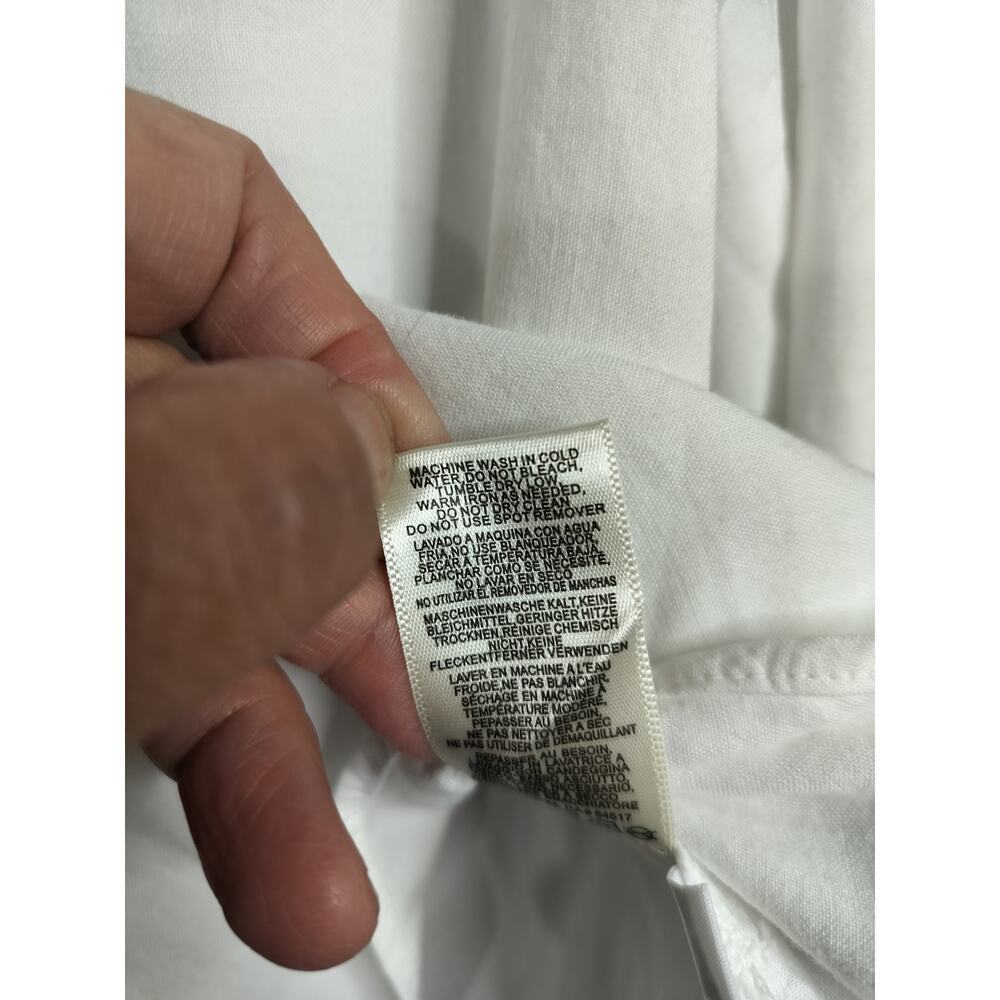 3467) Anthropologie Cloth & Stone White Long Sleeve Splitneck Henley Shirt XS - Picture 9 of 9